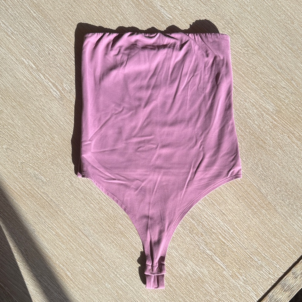 Pink Strapless Bodysuit